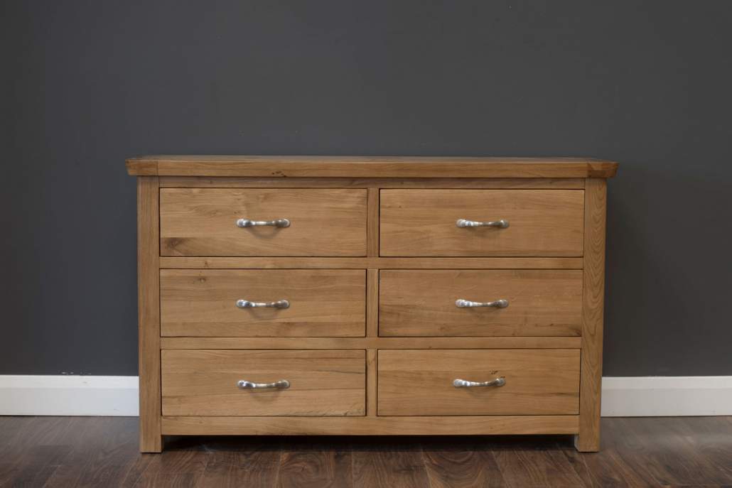 Manhattan Oak 6 Drawer Chest - Royal Oak Furnishers